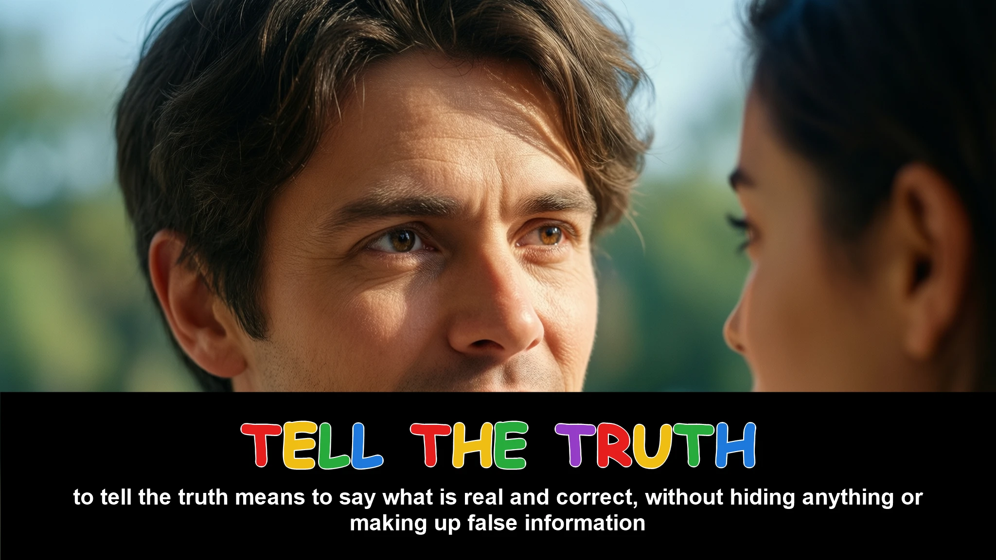 English Illustration for tell the truth